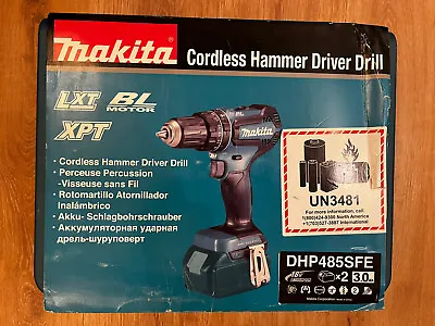 Makita Cordless Hammer Driver Drill 2 X 3.0Ah Dhp485sfe • £144.99