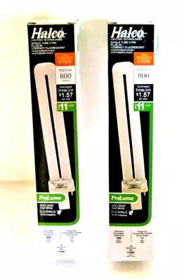 HALCO 13w Single Tube Fluorescent GX23 CFL Light Bulb PL-S 2 Pin PL13S ECO T4 2P • $8.23