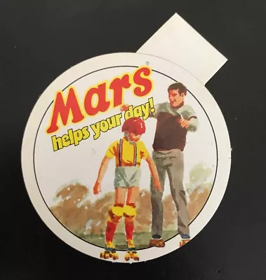 MARS BAR ‘Helps Your Day!’ 1980’s Vintage Advertising Sticker • $7.99