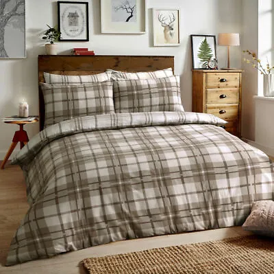 Flannel Christmas Duvet Quilt Cover Set Brushed Cotton Warm Soft Xmas Bedding • £9.99