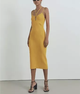 NEW - Viktoria And Woods Reynolds Midi Dress Mango Yellow Size 2 (10AU) Wedding • $149