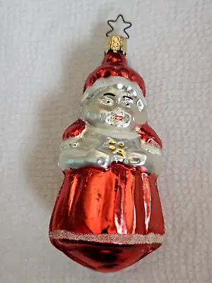 Vintage Inge Glas Mrs. Claus Glass Christmas Ornament - Star Top • $12.94