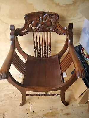 Antique Wooden Northwind Chair Saddle Style Made By Michigan Chair Company • $1800