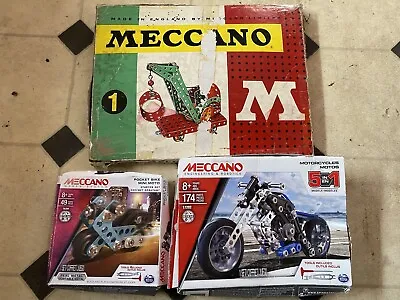 X4 VINTAGE MECCANO SETS In Boxes • £30