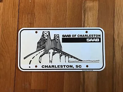 Dealership Vintage SAAB OF CHARLESTON License Plate  SOUTH Carolina Cooper River • $25