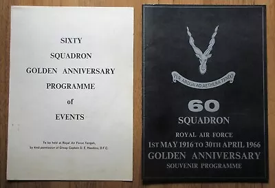 60 Squadron Golden Anniversary Programmes- Tengah Airbase Singapore 1966 • £15