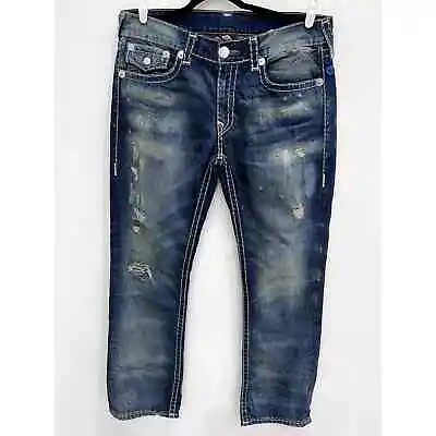 True Religion Men's Straight Jeans Super T With Flap Pocket Size 36 • $69.99