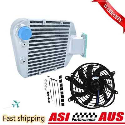 Intercooler + 9  FAN For Toyota Landcruiser 80 100 105 Series 1HZ 1HDT TD 4.2L • $248.95