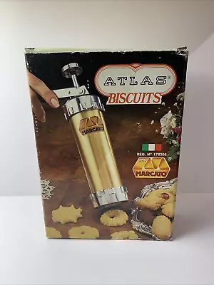 Atlas Marcato Italian Biscuit Maker Cookie Press #178306 Vintage XLNT COMPLETE • $34.99