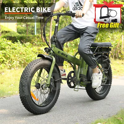 Folding Electric Bike 20  Fat Tire Bike 750W 36V Battery 30MPH 7 Speed For Adult • $699.99