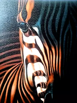 Zebra Printed Picture Canvas - 80 X 60 Cm • £22.99