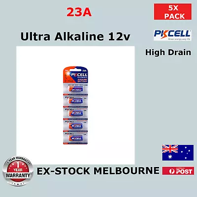 5 X 23A MN21 VR23 A23 23A 23GA 12V Alkaline Battery For Garage Car Remote Alarm  • $4.25