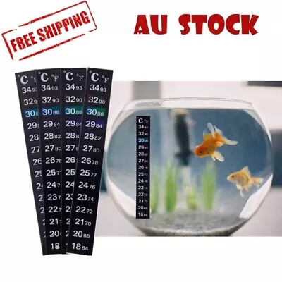 UP 10x Aquarium Thermometer Fish Tank Sticker Temperature Strip Stick On AU • $2.35