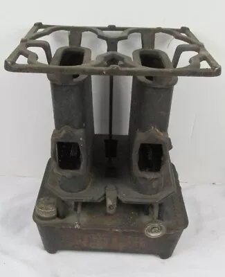 Vintage Cast Iron Union Double Burner Sad Iron Heater Stove • $129.99