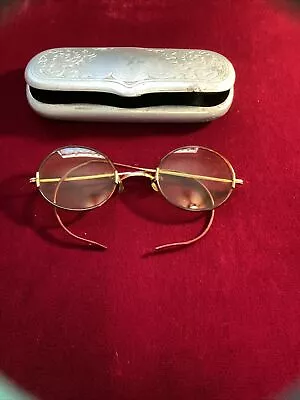 Vintage 1/10 RSO 12K Gold Tortoise Shell Rims Tinted No Script Eye Glasses • $49