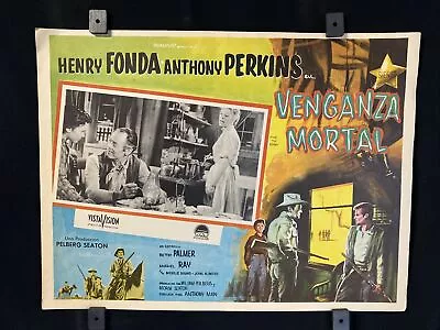 1957~The Tin Star~ HENRY FONDA~ ANTHONY PERKINS~Orig.Mexican Lobby Card • $26.97