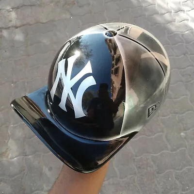 Custom Motorcycle Helmet Baseball Cap Fiberglass Silver Black HD Free Shipping • $235
