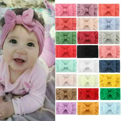 Baby Rabbit Headband Cotton Elastic Bowknot Hair Band Girls Bow-knot Newborn • $1.88