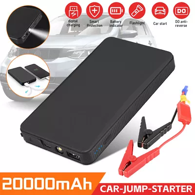 Portabl Mini Slim Car Jump Starter Booster Jumper Box Power Bank Battery Charger • $30.99