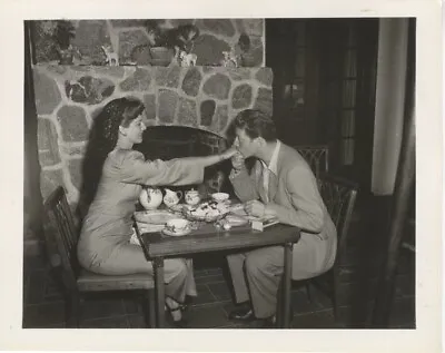 Jean Pierre Aumont Kissing Maria Montez Hand 1940's Original 5x4 Stamped Photo • $29.99