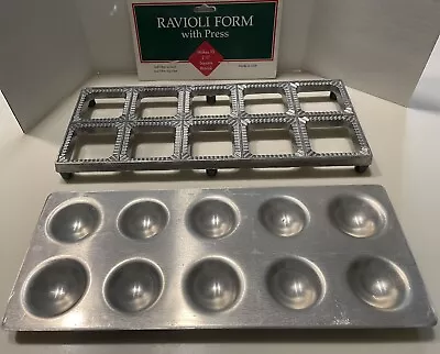 Ravioli Form With Press Makes (10) 2½  Square Ravioli Kitchen Supply Made In USA • $15