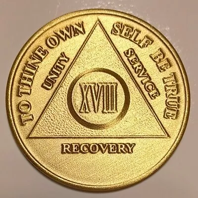 18 Year AA Bronze Medallion Sobriety Coin Recovery • $4.50