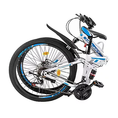  26  Folding Mountain Bike 21 Speed Men Bikes MTB Bicycle School Dual Disc Brake • $175.75