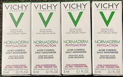 4 X VICHY Normaderm Phytoaction Acne Control Moisturizer 0.1 Fl Oz Each Samples • $15.50