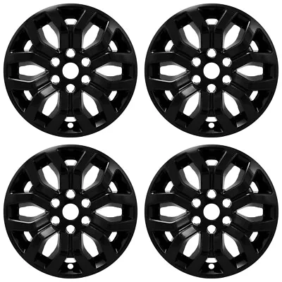 4 Black 18  Wheel Skins Full Rim Covers Hub Caps For Ford F150 Lariat 2021-2023 • $82.38