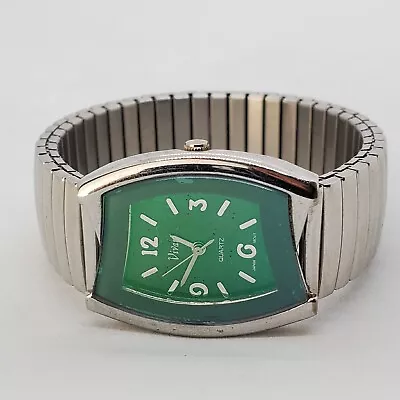 VIVANI Dark Green Dial Gray Expandable Band Women's Watch 6  Wrist New Battery • $20.85