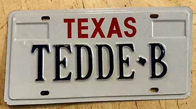 Txs Vanity Auto License Plate   Tedde B   Tx Ted Teddy Bear  Baker Boyd Barnes • $29.99