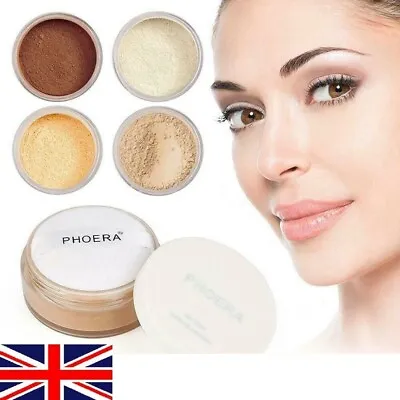£3.99 • Buy PHOERA® No Filter Setting Loose Powder Bare Face Translucent Foundation Makeup