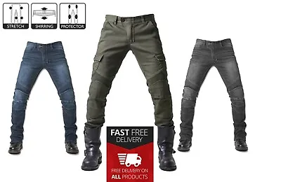 Mens Motorcycle Jeans Motorbike Pant Denim Trousers Made With Kevlar CE Armor • $68.20