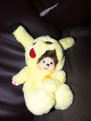 Rare Monchhichi Baby Bebichhichi Plush  Pikachu Pokémon    Outfit NEW Vintage ?! • $35