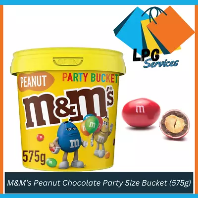 M&M's Peanut Chocolate Party Size Bucket (575g) | FAST AND FREE SHIPPING NEW AU • $13.65