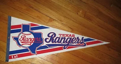 Original Vintage 1980's TEXAS RANGERS Old Logo Pennant VG+ • $12.99