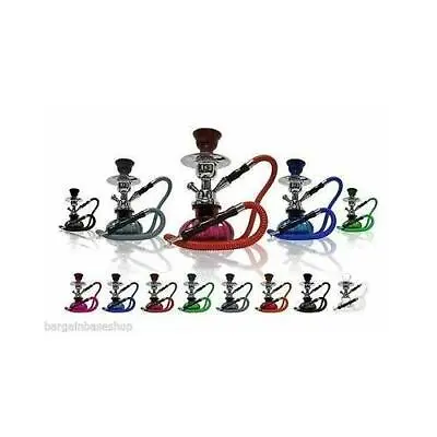 11  Shisha Junior Modern Hookah Nargilla Travel Kit  1 Pipe + Charcoal • £15.67