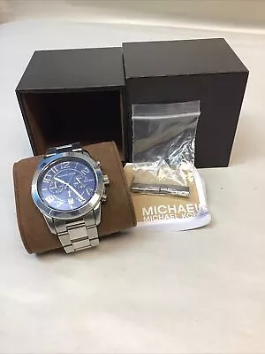 Michael Kors MK8329 Men's 10ATM Watch W/ Links Manual And Original Box - *READ* • $52.50