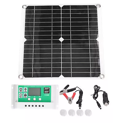 40W 18V Solar Panel Kit Monocrystalline Flexible Solar Panel With 30A Solar • £31.51