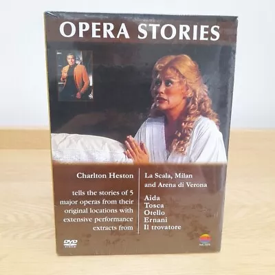 Opera Stories La Scala Milan & Arena Di Verona Narrated By Charlton Heston DVD • £8.99