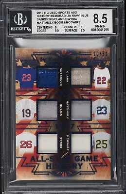 2019 Itg Used Sandberg Clark Gwynn Mattingly Boggs Mcgwire Patch /30 Bgs 8.5 • $99.99