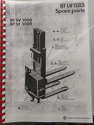 BT Spare Parts Book - Electric Stacker Sv 1000 ST1000 • £16.83