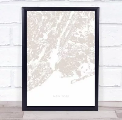 New York Map Newyork City Manhattan Travel Wall Art Print • £11.49