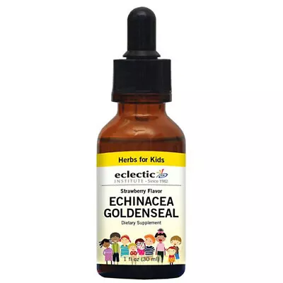 Kid's Echinacea Goldenseal Strawberry 1 Oz Alcohol Free By Eclectic Herb • $12.37