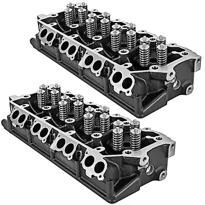 $541.49 • Buy VEVOR 2 Cylinder Head Fit Ford F-250 F-350 F-450 F-550 03-07 6.0L Diesel 18 Mm