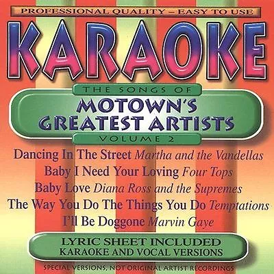 FREE SHIP. On ANY 5+ CDs! Excellent CD Karaoke: Motown's Greatest Artists 2~Bci  • $5.94