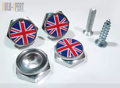 For Mini Cooper Blue Red White Union Jack Flag License Plate Bolt Screw Set • $9.99