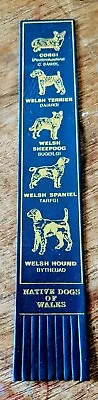 Welsh Dog Breeds 🐕 Corgi Terrier Spaniel Hound Vintage Leather Bookmark VGC A11 • $4.50