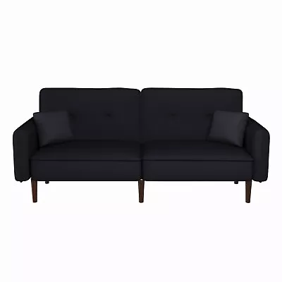 Modern 3 Seater Convertible Sofa Bed Folding Futon Couch Recliner With Pillows • $329.99