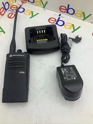 MOTOROLA CP110 UHF 2CH 2W Two Way Radio H96RCC9AA2AA Tested +Charger No Battery • $64.99